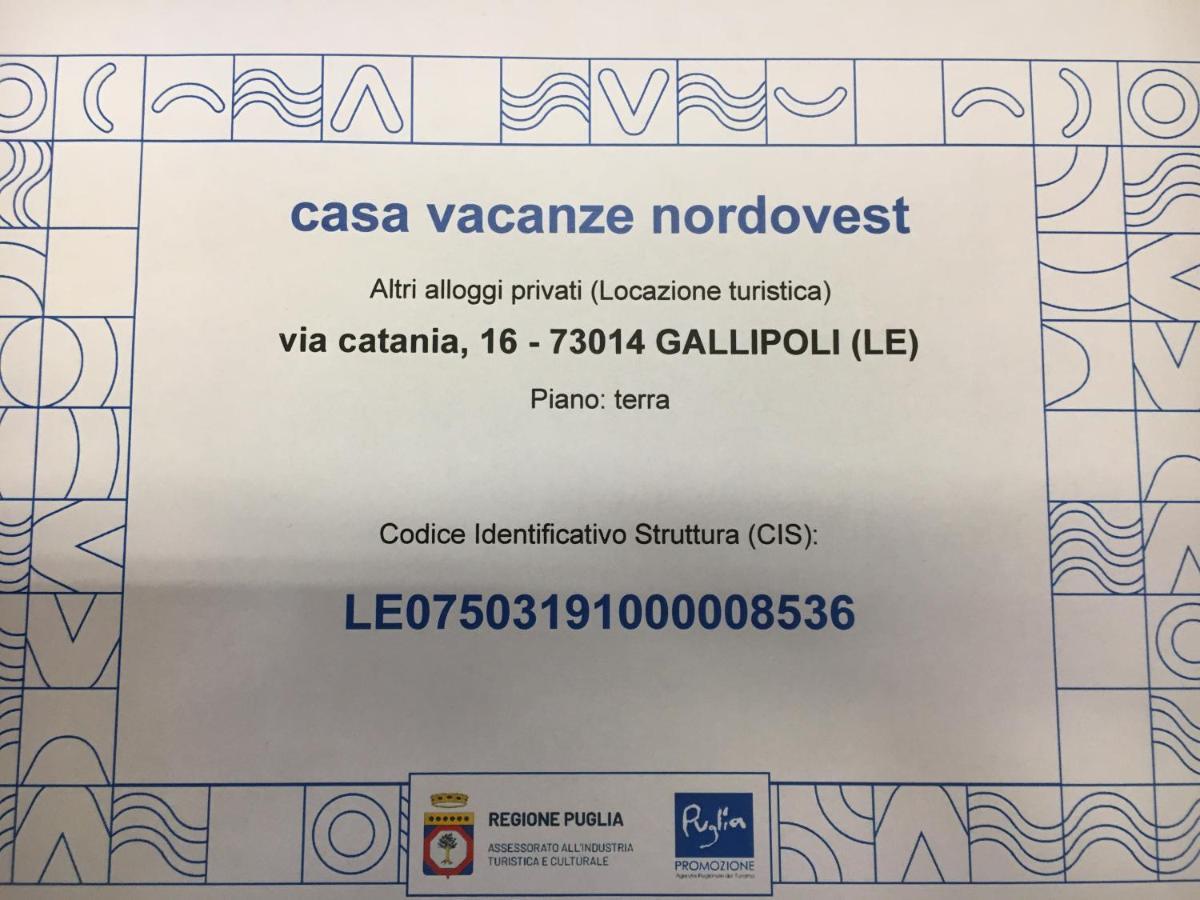 Casa Vacanze Nord-Ovest ガリポリ エクステリア 写真